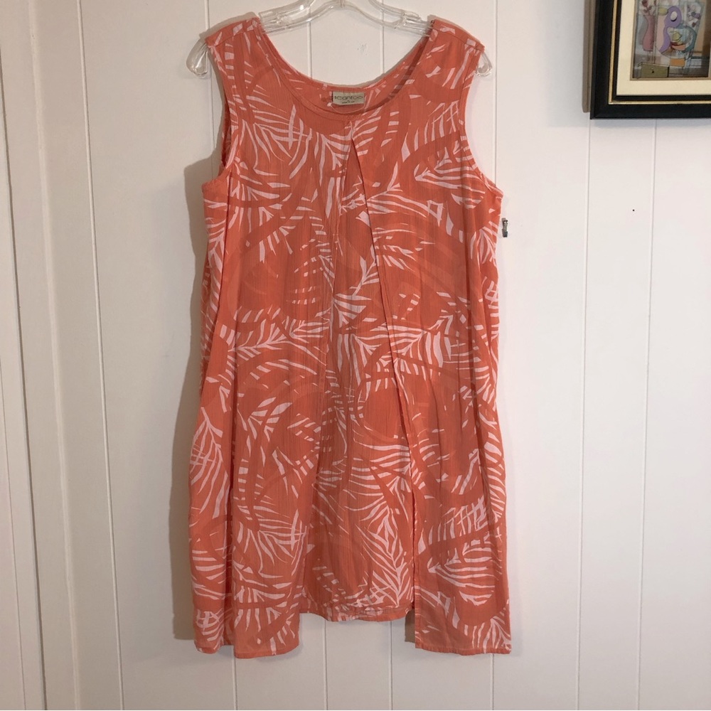 Cantoo Sleeveless Coral NWOT Cotton Dress Medium